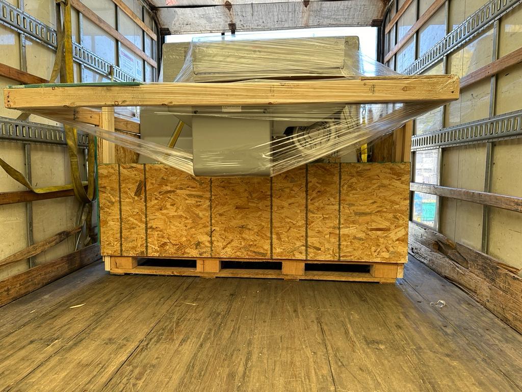 Custom Pallet Solutions 4 AA&D Crating heavy pallet load in truck, pallets in Fort Worth TX by local pallet company in Fort Worth